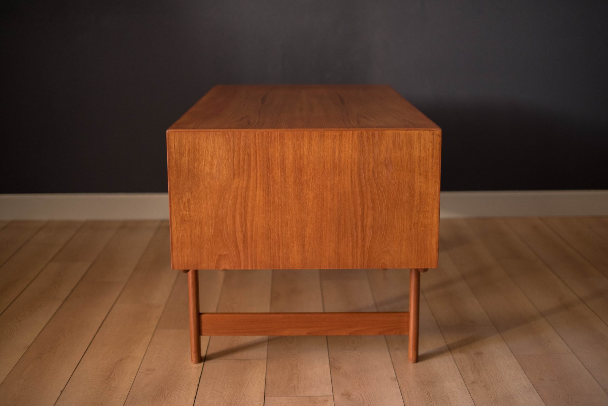 Vintage Scandinavian Teak Executive Desk By Aase Mobler Mid Century