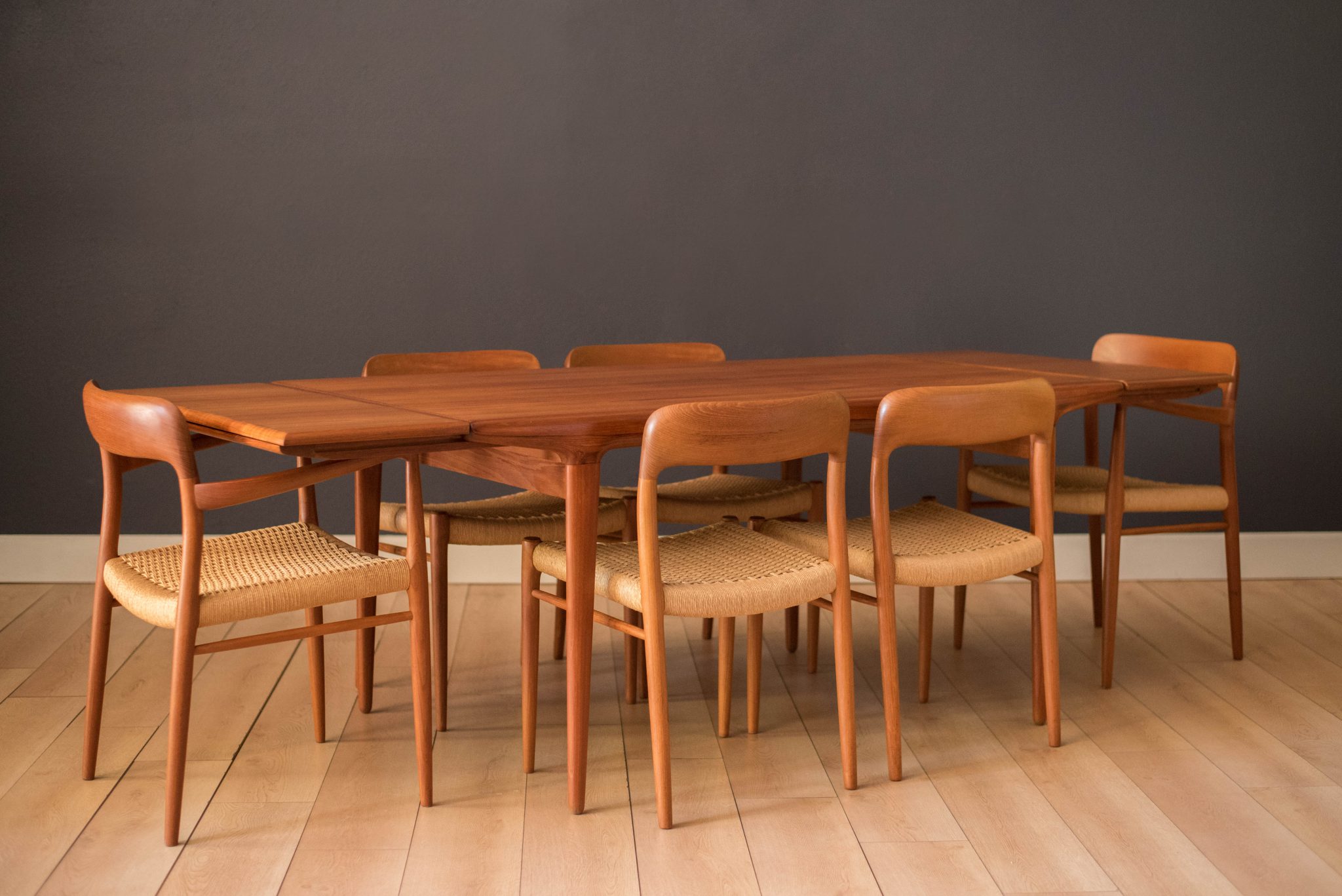 Vintage Danish Teak Extension Niels Moller Dining Table - Mid Century ...