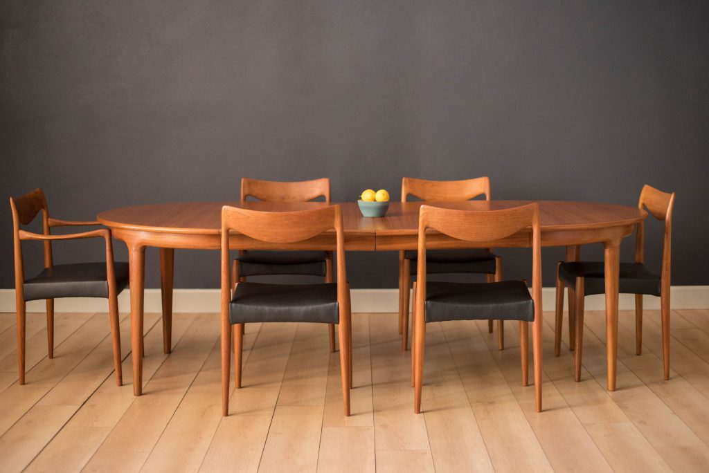 scandinavian teak dining room tables