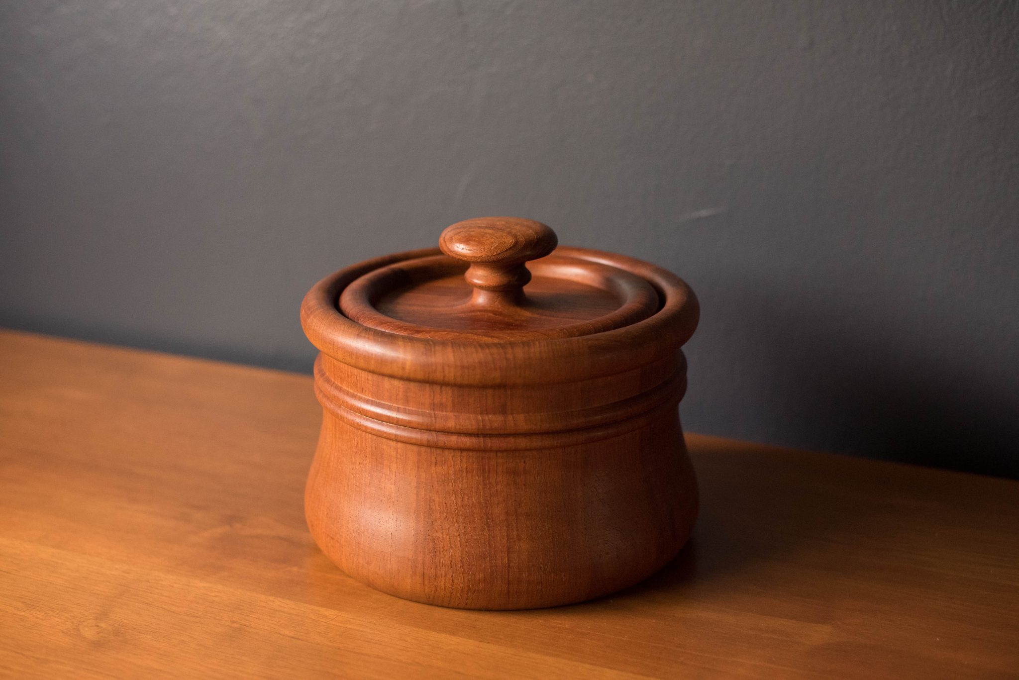 Danish Nissen Teak Ice Bucket - Mid Century Maddist