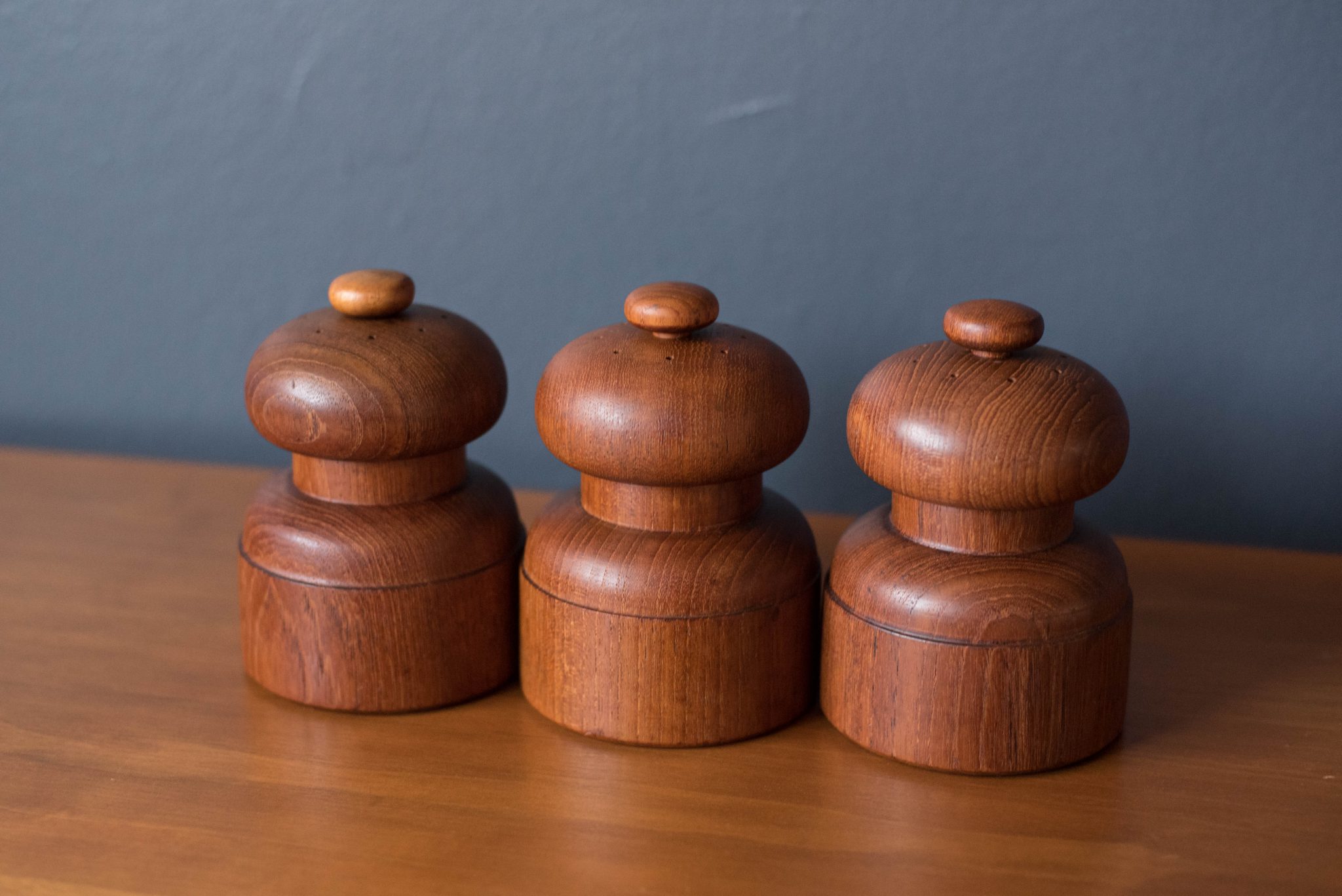 Vintage Dansk teak all offers in one salt and pepper mill