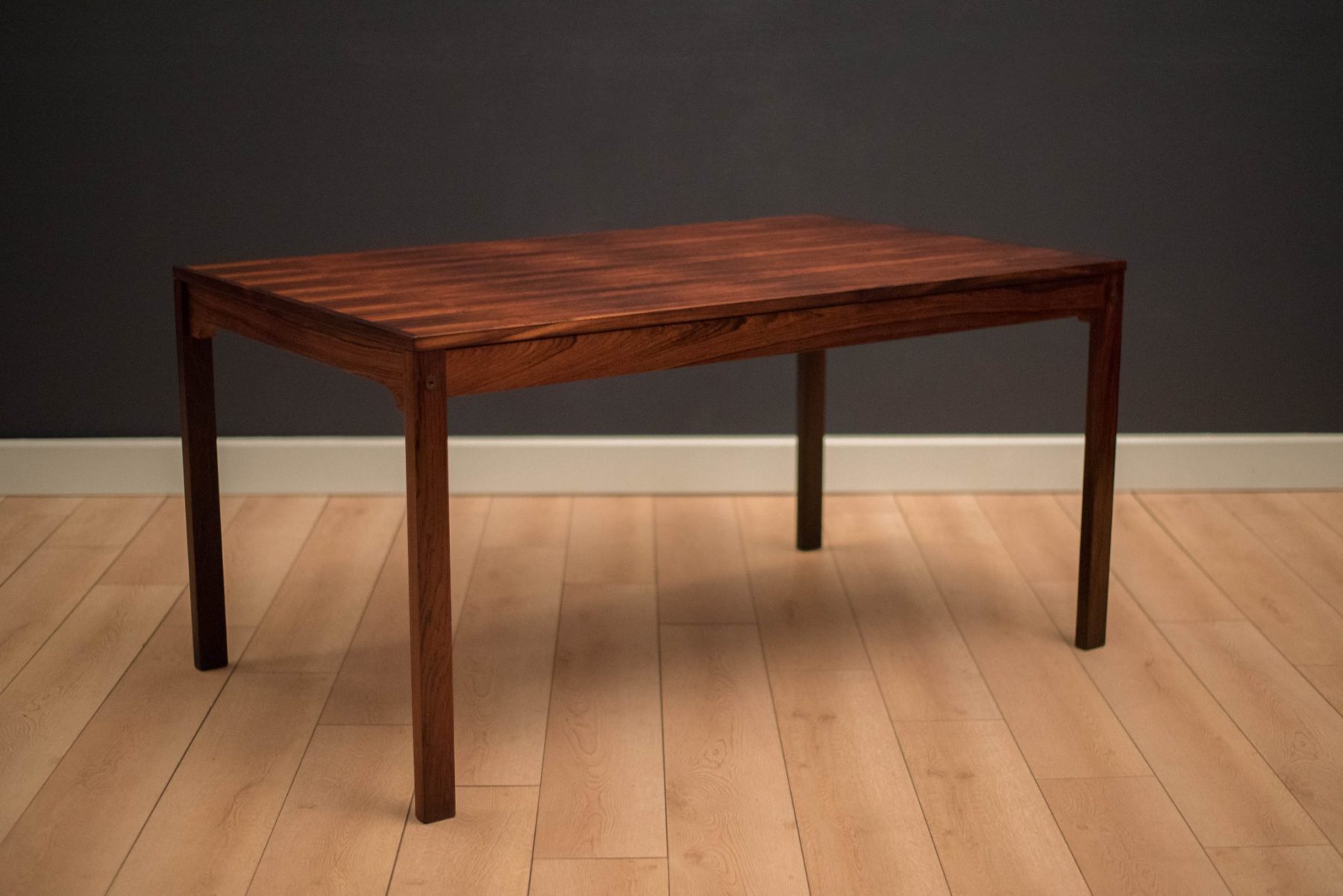 Mid Century Rosewood Dining Table with Extended Leaf Mid Century Maddist